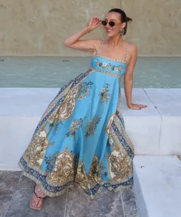 Alemais Cassie Sundress Blue Print Size AU 14 for rent on The Volte - image 1