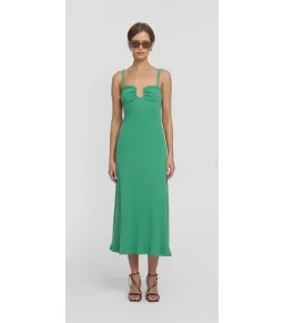Viktoria & Woods Speakeasy Midi Dress in Galactic Green Size 2 / AU 10 for rent on The Volte - image 1