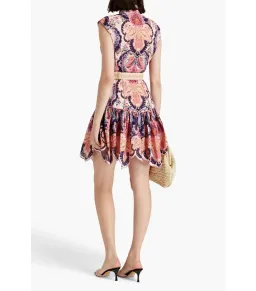 Zimmermann Laurel Flared Mini Dress Floral Size 0 / AU 8 for rent on The Volte - image 2