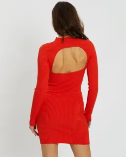 Bec & Bridge Chichi Knit Mini Dress Red Size AU 8 for rent on The Volte - image 3