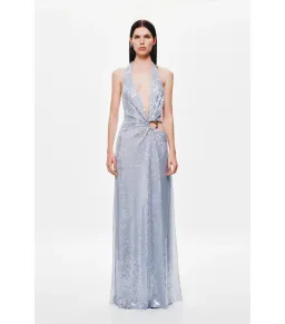 MISHA Devon Sequin Maxi Dress Cloud Blue Size S / AU 8  for rent on The Volte - image 1