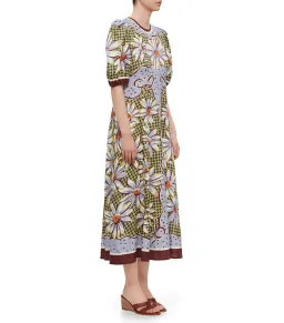 Alemais Daisy Linen Midi Dress Multi Size AU 12 for rent on The Volte - image 3