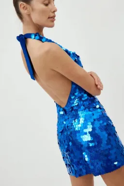 New Arrivals Calypso Formentera Azul Mini Dress Blue Size  AU 12 for rent on The Volte - image 4