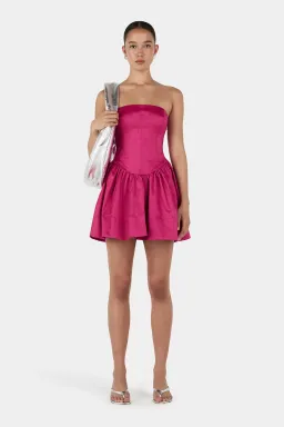 Hansen And Gretel Partridge Taffeta Dress Magenta Pink Size 8 for rent on The Volte - image 1