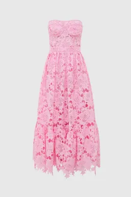 Leo Lin Emilia Bustier Dress Pink Size AU 12 for rent on The Volte - image 4