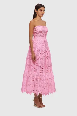 Leo Lin Emilia Bustier Dress Pink Size AU 12 for rent on The Volte - image 2