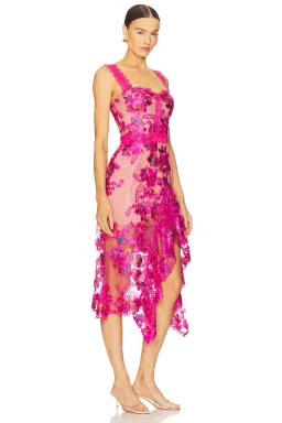 Bronx & Banco Eva Midi Dress in Fuschia Pink Size AU 12 / L for rent on The Volte - image 3