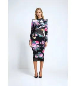 Zhivago Message To Love Floral Dress Black Size AU 12 for rent on The Volte - image 1