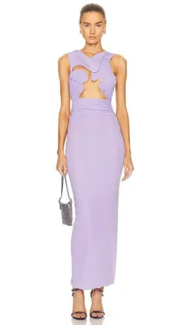 Christopher Esber Venus Tank Dress Lilac Size 10  for rent on The Volte - image 4