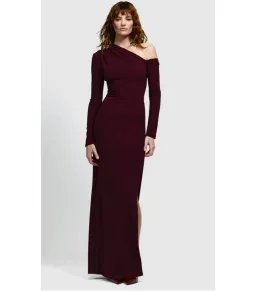 Effie Kats Cayley Maxi Dress Burgundy Size Medium / AU 10 for rent on The Volte - image 1