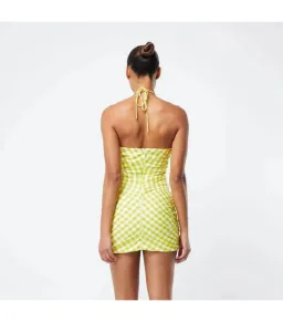 Mossman Check On It Mini Dress Green/Yellow Check Size AU 12 for rent on The Volte - image 4