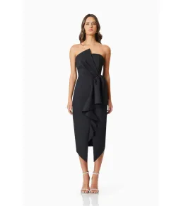 Elliatt Reception Midi Dress Black Size AU 12  for rent on The Volte - image 1