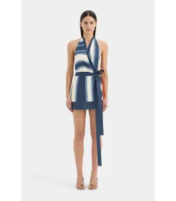 Sir The Label Dazed Wrap Halter Mini Dress Studio Print Size 1 / AU 8 for rent on The Volte - image 1