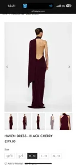 Effie Kats haven black cherry size 6 for rent on The Volte - image 2