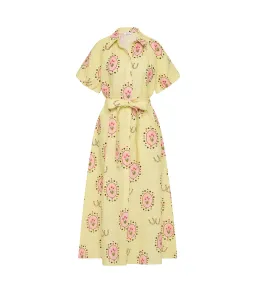 Palm Noosa Marla Maxi Dress in Savanna Tile Yellow Size AU 8 for rent on The Volte - image 6