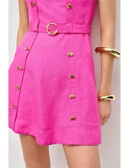 Aje Prisma Utility Mini Dress Pink Size 14 for rent on The Volte - image 4