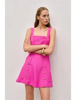 Aje Prisma Utility Mini Dress Pink Size 14 for rent on The Volte - image 3