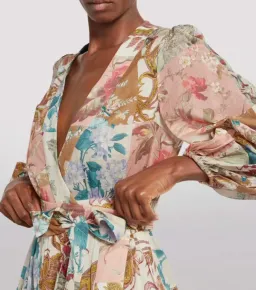 Zimmermann Cassia Patch Wrap Midi Dress Print Size 2/AU12 for rent on The Volte - image 3