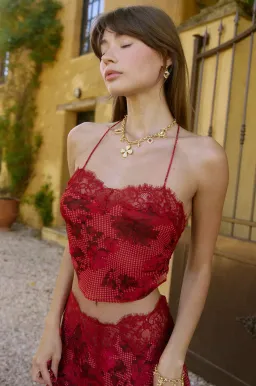 BYDEE FLEURIE MAXI SKIRT & AURELIE TOP IN ROSÉ. SIZE XS / AU 6-8 for rent on The Volte - image 7