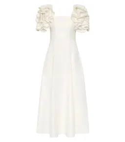 Aje Twyla Midi Dress Ivory Size AU 8 for rent on The Volte - image 6