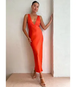 Shona Joy Midi Dress in Hibiscus for rent on The Volte - image 1