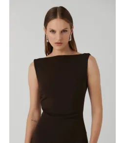 Effie Kats Verona Maxi Gown Coffee Brown Size M / AU 10 for rent on The Volte - image 2