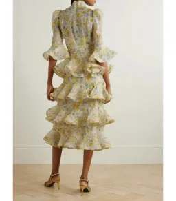 Zimmerman Harmony Tiered Midi Dress Citrus Garden Size 1 / AU 10  for rent on The Volte - image 2