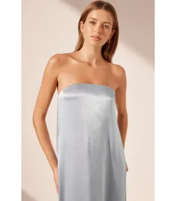 Shona Joy La Lune Strapless Column Maxi Dress Powder Blue Size AU 10 for rent on The Volte - image 2