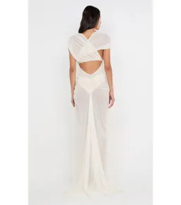 Bec & Bridge Leia Drape Maxi Gown Buttercream Size AU 6 for rent on The Volte - image 2