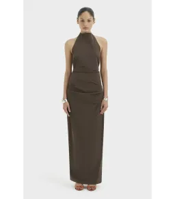 Sir the Label Sol Halter Maxi Gown in Mocha Size 0 / AU 6 for rent on The Volte - image 1