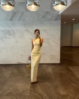 SIR THE LABEL Giacomo Gathered Gown in Butter Yellow Size 10 for rent on The Volte - image 5