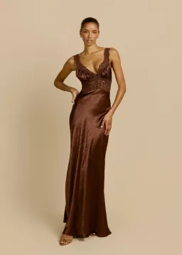 Arcina Ori Eveline Dress Cacao Size 6 for rent on The Volte - image 1