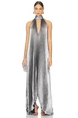 L'IDEE OPERA GOWN GUNMETAL SHIMMER SIZE AU 6 for rent on The Volte - image 6