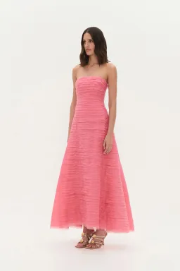 AJE Soundscape Maxi Dress Guava Pink Size 6 for rent on The Volte - image 1