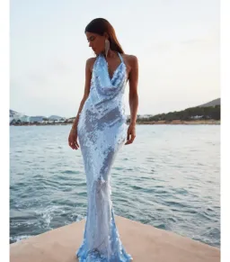 Rat & Boa Anais Maxi Dress in Cornflower Blue Size 6 for rent on The Volte - image 3