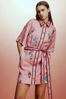 Alemais Timmy Embroidered Mini Dress for rent on The Volte - image 3