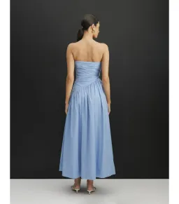 Aere Kiera Strapless Midi Dress in Blue Size AU 8 for rent on The Volte - image 2