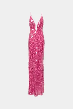 Misha Pink Sapphire Sequin Dress for rent on The Volte - image 5