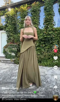 BABYBOO TULLULAH MAXI DRESS DEEP OLIVE SIZE S for rent on The Volte - image 9