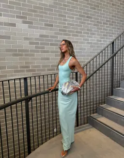 Benni Jade Maxi Dress Aqua Size 8 for rent on The Volte - image 4