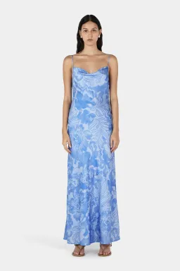 Hansen And Gretel Florencia Midi Dress Crush Blue Size 8 for rent on The Volte - image 1