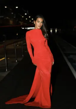 Effie Kats Monaco Gown Red Size 8/S for rent on The Volte - image 1