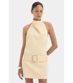 Sir the Label Sabina Belted Mini Dress in Butter Size 10  for rent on The Volte - image 2