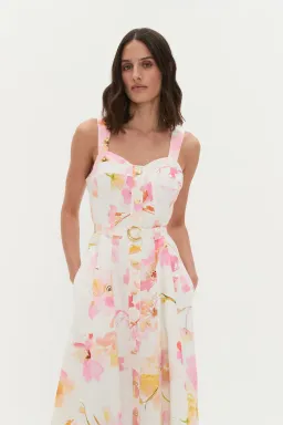 AJE ZARIE MIDI DRESS in WILDFLOWERS SIZE 6 for rent on The Volte - image 2