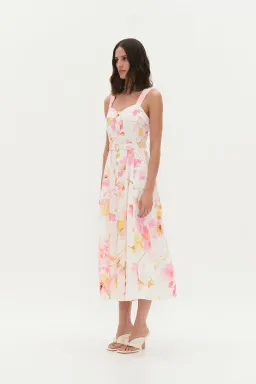 AJE ZARIE MIDI DRESS in WILDFLOWERS SIZE 6 for rent on The Volte - image 3