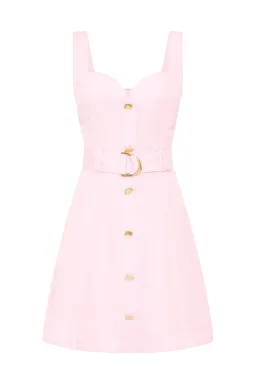 Aje Clay Belted Mini Dress / Pastel Pink / Size 16 for rent on The Volte - image 6