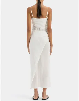 SIR Rosalia Wrap midi dress Ivory for rent on The Volte - image 3