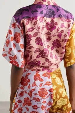 Zimmermann Lovestruck Spliced Shirt Shorts Set Silk Floral Size 1 / Au 10  for rent on The Volte - image 2