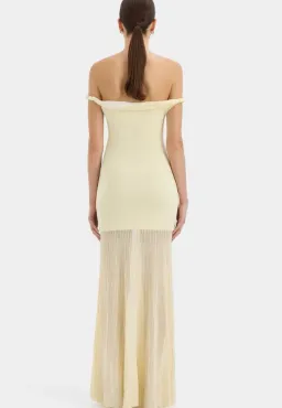 Sir Elia Off Shoulder Twist Dress in Lemon Sorbet Size 1/8 for rent on The Volte - image 2