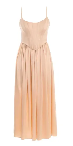 Zimmermann Silk Corset Nude Dress for rent on The Volte - image 2